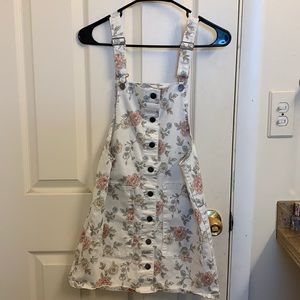 So Brand Floral Overall Dress Size Small